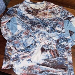 Realtree Blue and Brown Camouflage Shirt